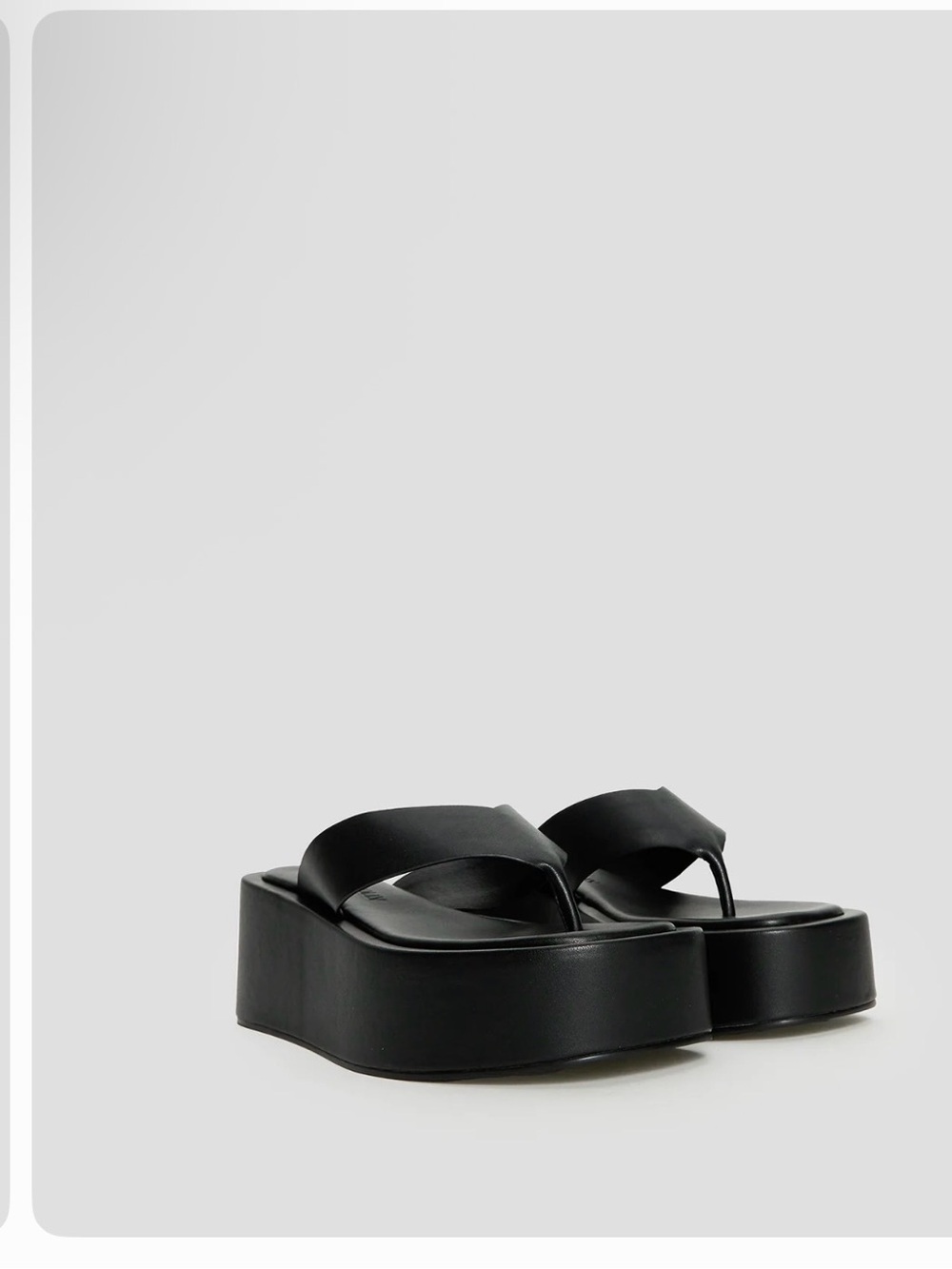 Voodoo Platform Thong Sandals - Black
